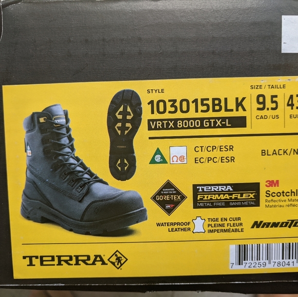 Terra Work Boots size 9.5 - Picture 2 of 7